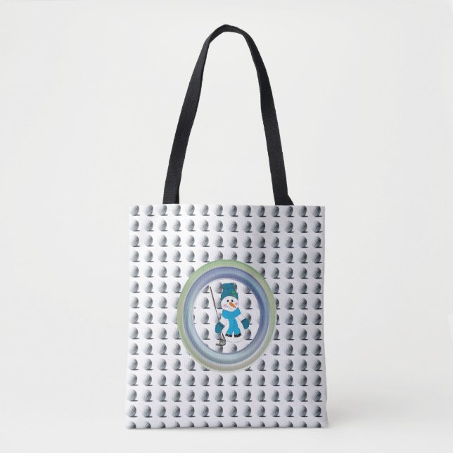 Bolsa Tote Golfe de Boneco de Neve Swing Sazonal (Frente)