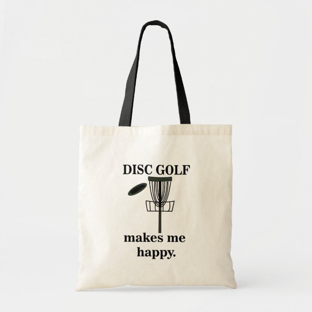 Bolsa Tote Golfe de Disco Me Faz Feliz Golfe de Disco  (Frente)