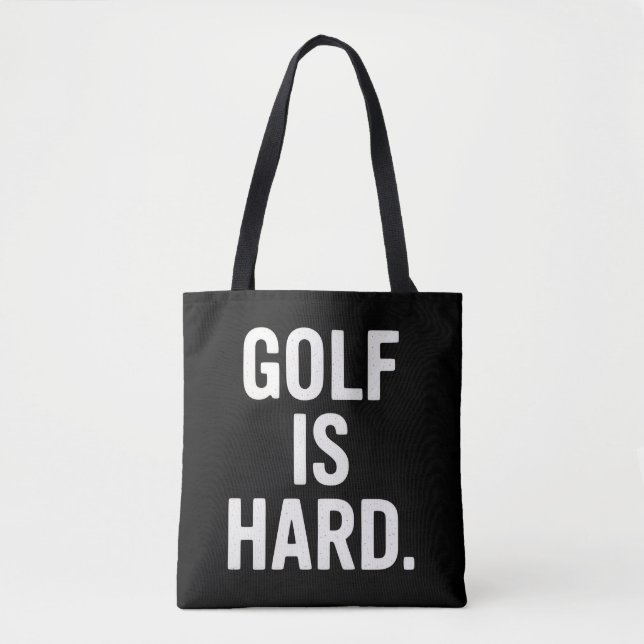Bolsa Tote Golfe é Difícil Humor de Golfe Amante de Golfe Eng (Frente)