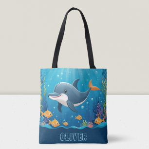 Bolsa Tote Golfimhinho Fofo Aquarela Personalizada