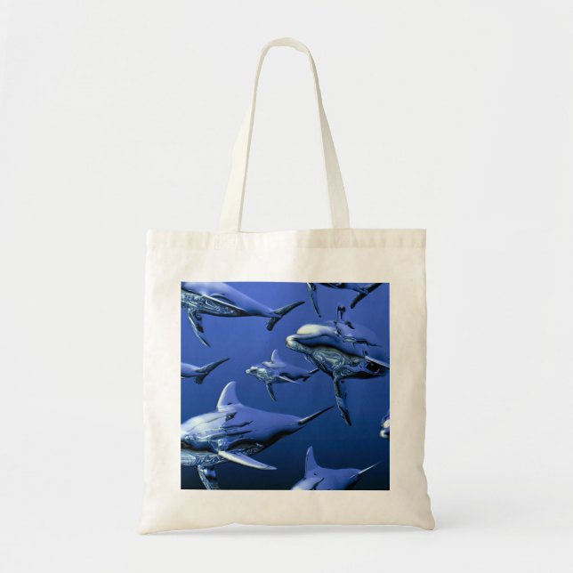 Bolsa Tote Golfinho Azul (Frente)