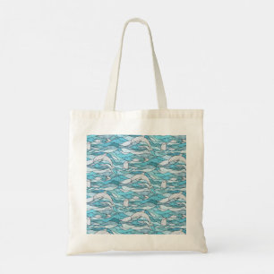 Bolsa Tote Golfinhos De Vidro Arrefecidos Do Oceano Azul