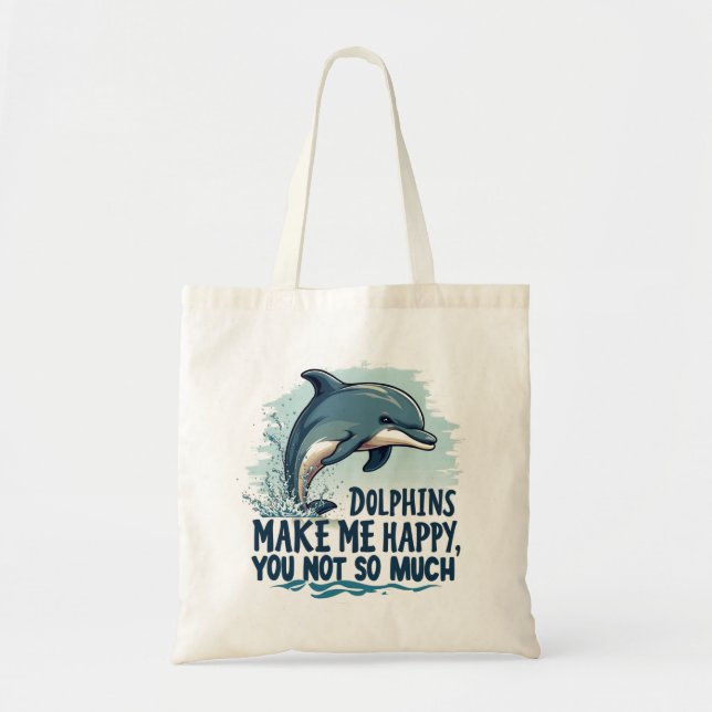 Bolsa Tote Golfinhos me fazem feliz (Frente)