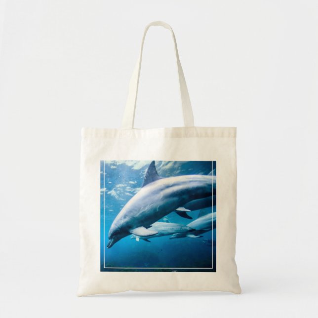 Bolsa Tote Golfinhos subaquáticos (Frente)