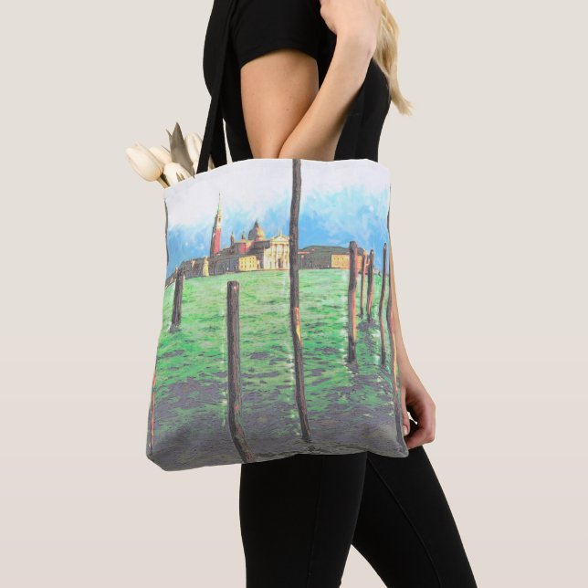 Bolsa Tote Gondola Moorings em Veneza (Close Up)