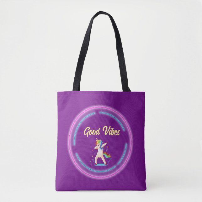 Bolsa Tote Good Vibes Unicorn (Frente)