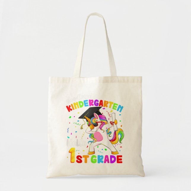 Bolsa Tote Goodbye Kindergarten Hello 1st Grade Graduation Un (Frente)
