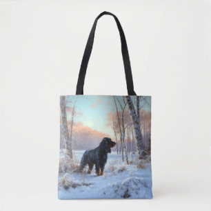 Bolsa Tote Gordon Setter Deixe Nevar Natal