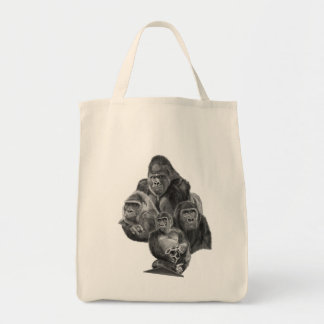Bolsa Tote Gorilla Family Totebag (ゴリラ家族のトートバッグ）Gorilla Life