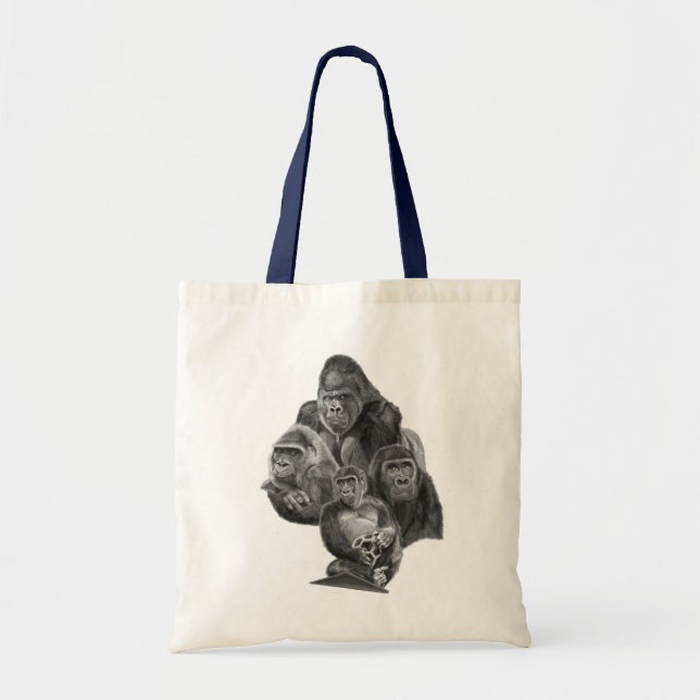 Bolsa Tote Gorilla Family Totebag (ゴリラ家族のトートバッグ）Gorilla Life (Frente)