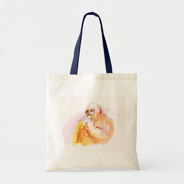 Bolsa Tote Gorilla sucking fingers Tote bag 指しゃぶりのゴリラトートバッグ (Frente)