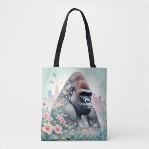 Bolsa Tote Gorilla Vintage Animal Nature Environment Art