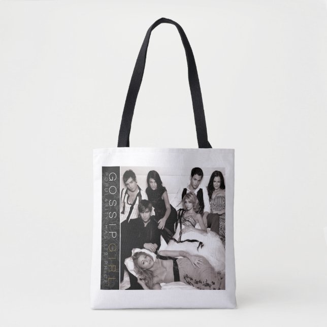 Bolsa Tote Gossip Girl Black and White Group Graphic (Frente)