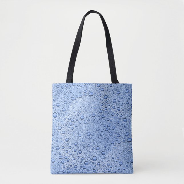 Bolsa Tote Gotas de água azul (Frente)