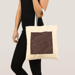 Bolsa Tote Gotas de água marrom da Maroon