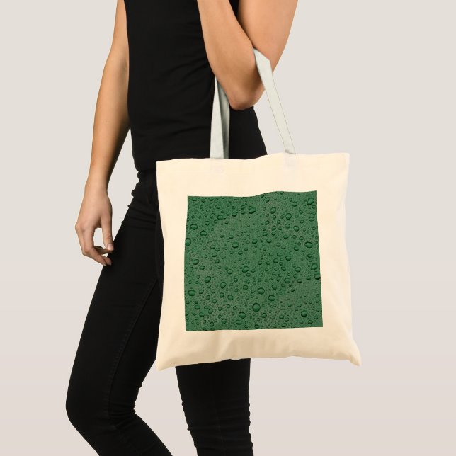 Bolsa Tote Gotas de água verde (Frente (produto))