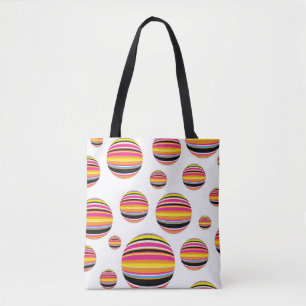 Bolsa Tote gotas de chuva com abstrato striped padrão contí