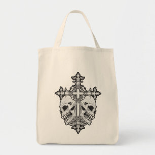 Bolsa Tote Gótica Cross and Skulls