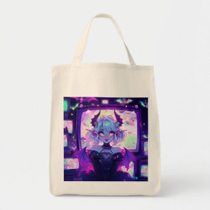 Bolsa Tote Gótica Cyberpunk Demon Fantasy Anime Girl