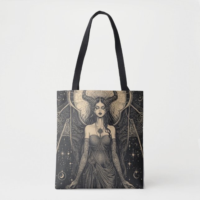 Bolsa Tote Gótica Demoníaca Celestial (Frente)