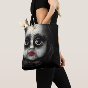 Bolsa Tote Gótico assustador Porcelain Doll Halloween