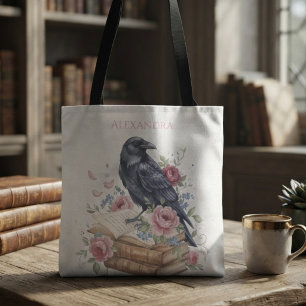 Bolsa Tote Gótico Corvo Academia Sombria Temperamental