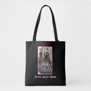 Bolsa Tote Gótico de Vintage LBD Saco de Impressão de vestir 