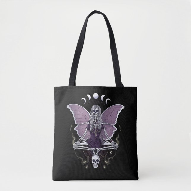 Bolsa Tote Gótico Skeleton Butterfly (Frente)