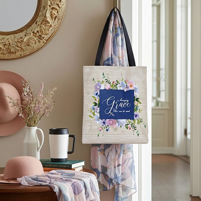 Bolsa Tote Graça incrível floral   (Criador carregado)