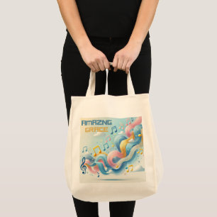 Bolsa Tote Graça Tote Bag - Merch Cristão Divertido