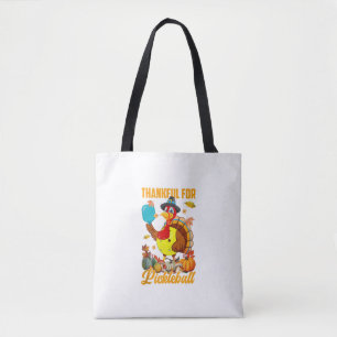 Bolsa Tote Graças Ao Pickleball Turkey Fall Vibes Feliz
