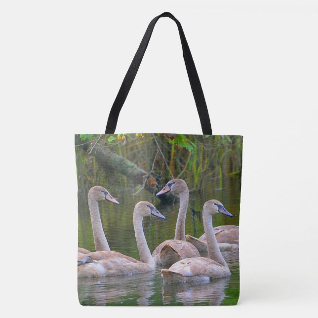 Bolsa Tote Graceful Young Swans (Frente)