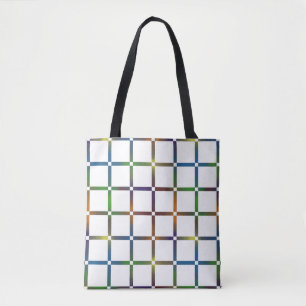 Bolsa Tote Grade Misturada Colorida do Arco-Íris com Espaço N