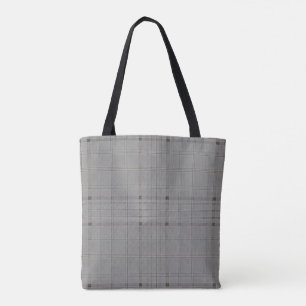 Bolsa Tote Grade Sutil - Preto