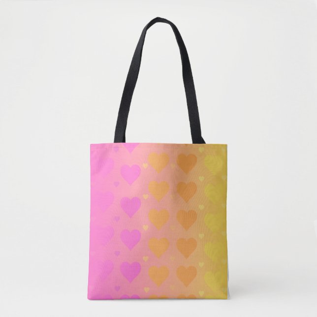 Bolsa Tote gradient heart leggings (Frente)