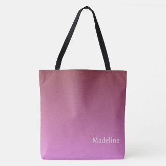 Bolsa Tote Gradient light to dark tone pink