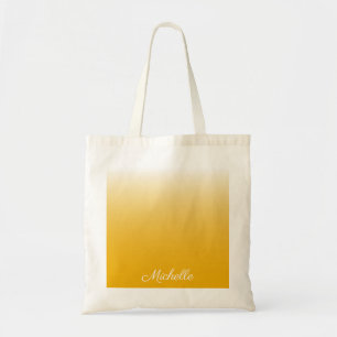 Bolsa Tote Gradient ombre personalizado amarelo