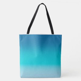 Bolsa Tote Gradiente Azul para Aqua Moderno Ombre Atleta