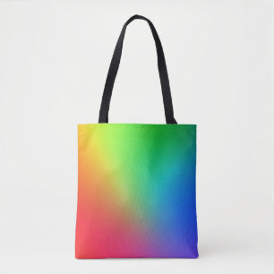 Bolsa Tote Gradiente de Cores do Arco-íris