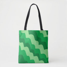 Bolsa Tote Gradiente de ondas de oceano verde