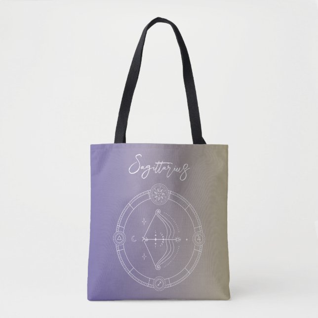 Bolsa Tote Gradiente de sinal de estrela do horóscopo-zodiaco (Frente)