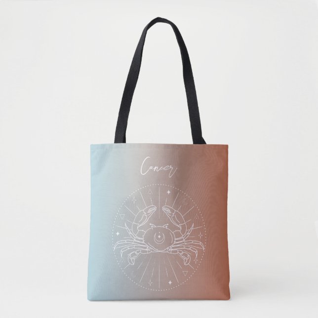 Bolsa Tote gradiente de sinal de estrela do horóscopo zodiaco (Frente)