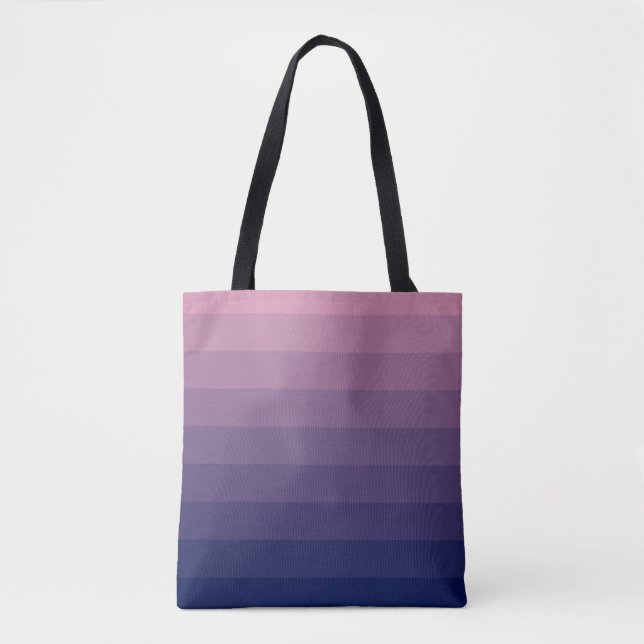 Bolsa Tote Gradiente marinho Azul e Mauve (Frente)