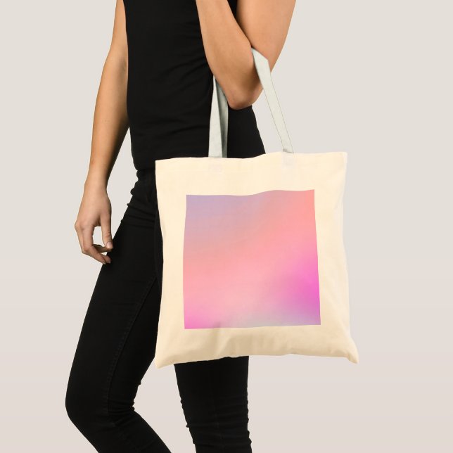 Bolsa Tote Gradiente Pastel Algodão Doce Sonhador (Frente (produto))