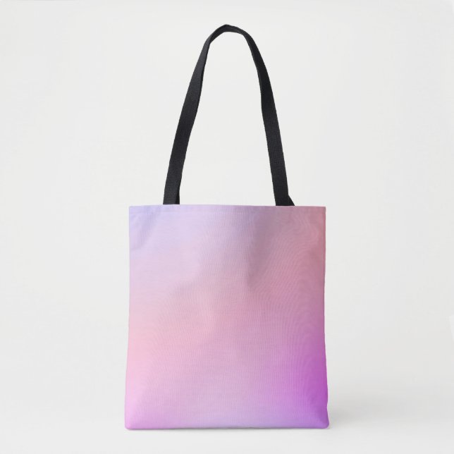 Bolsa Tote Gradiente Pastel de Algodão Doce Sonhador (Frente)