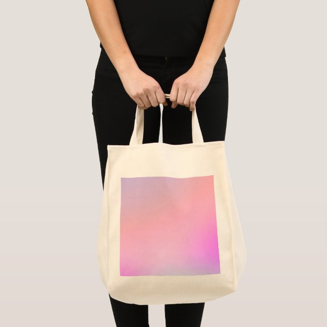 Bolsa Tote Gradiente Pastel de Algodão Doce Sonhador (Frente (produto))