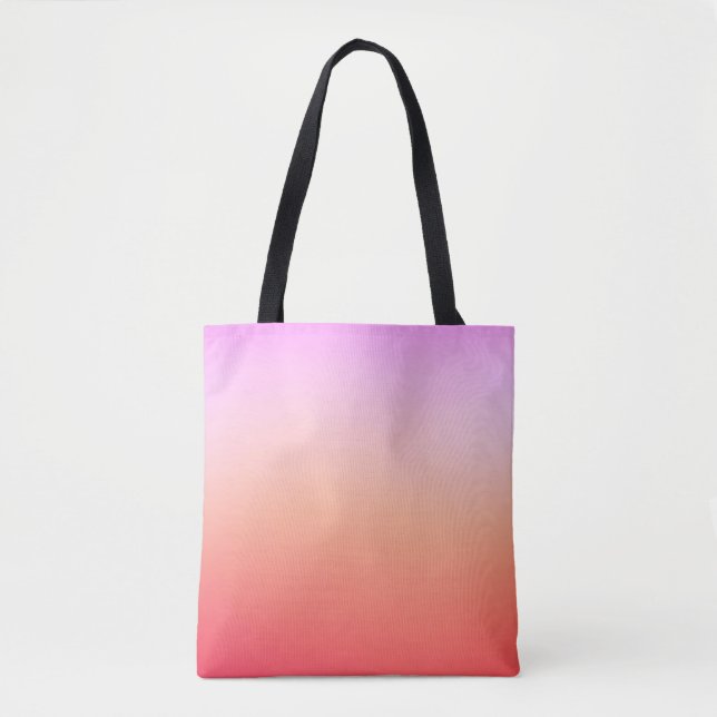 Bolsa Tote Gradiente Radioso de Pôr do Sol Pastel (Frente)