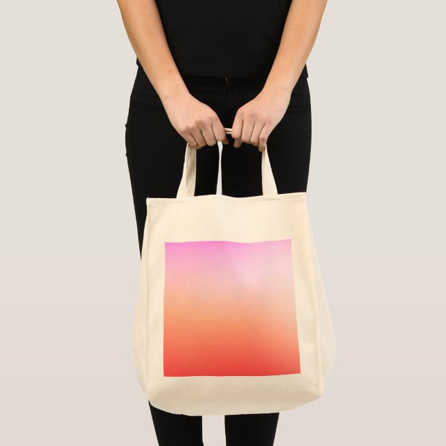 Bolsa Tote Gradiente Radioso de Pôr do Sol Pastel (Frente (produto))