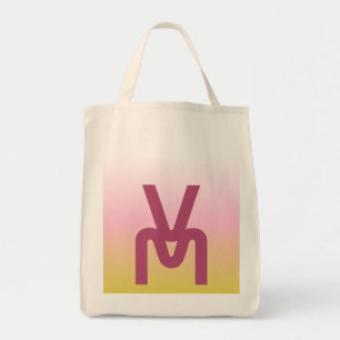 Bolsa Tote Gradiente Rosa e Dourado Monograma