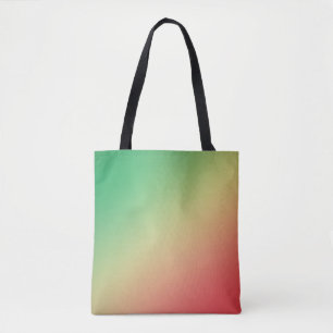 Bolsa Tote Gradiente Verde, Amarelo e Vermelho